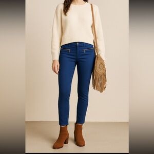 Michael Kors Skinny Jeans - blue colour with stretch - zippered pockets